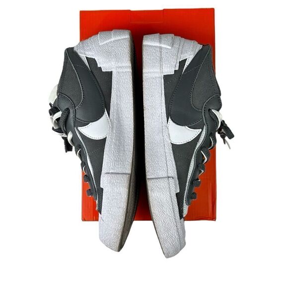 Nike Blazer Low Sacai Iron Grey White Size 9.5 - Picture 6 of 9
